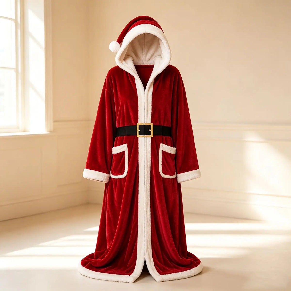 Christmas Cloak Adult flannel hooded cloak Short flannel Christmas heating cloak cosplay homewear